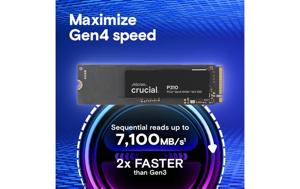 Crucial SSD P310 1TB, M.2 NVMe PCIe Gen4-1