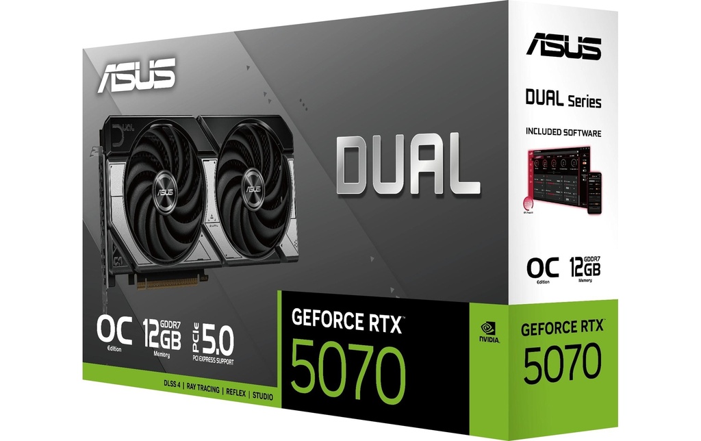 ASUS DUAL RTX5070 O12G, GDDR7-6