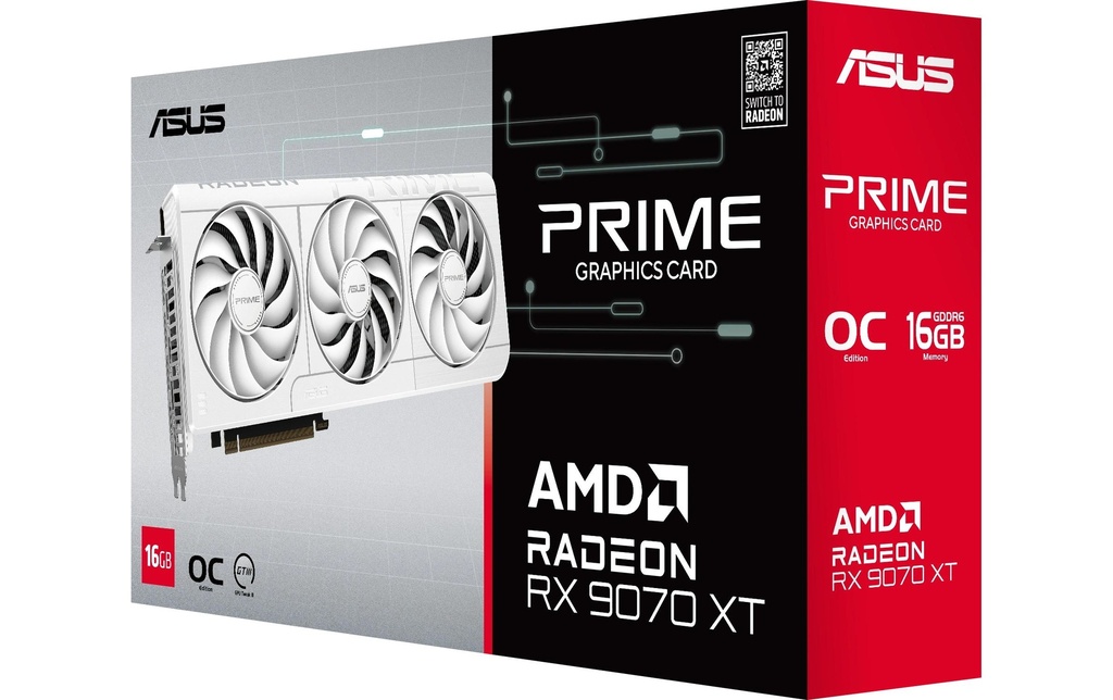 ASUS Prime Radeon RX9070 XT WH O16G-4