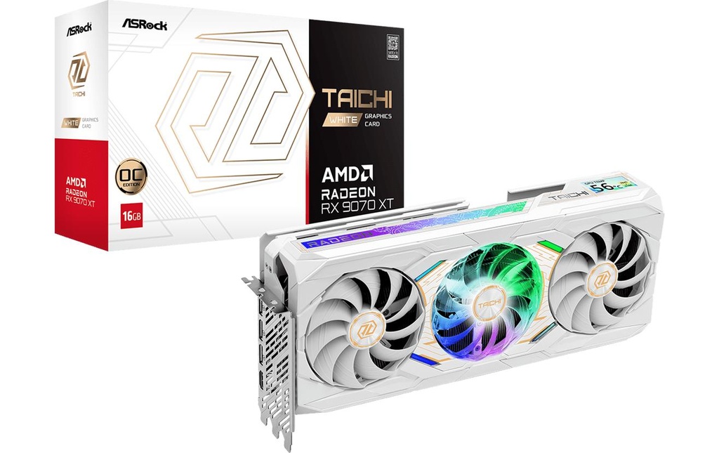 ASRock AMD Radeon RX 9070 XT Tai Wh OC 16GO-0
