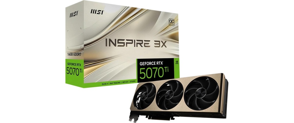 MSI RTX5070Ti Inspire 3X OC 16GB GDDR7-6