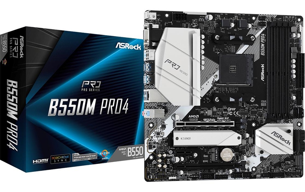 ASRock B550M PRO 4, mATX, AM4-0