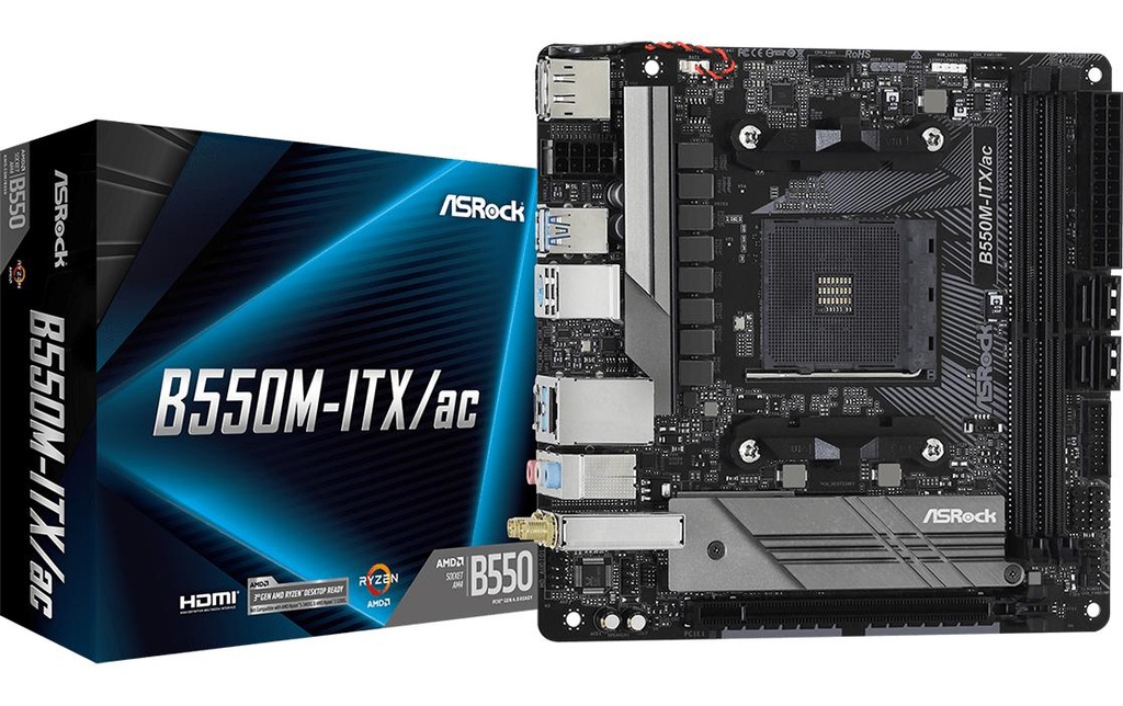 ASRock B550M-ITX/AC, mATX, AM4-0