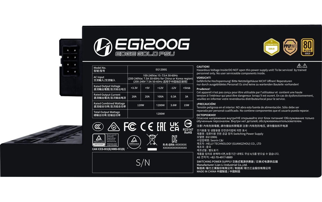 Netzteil Lian Li Edge 1200, ATX3.1-7