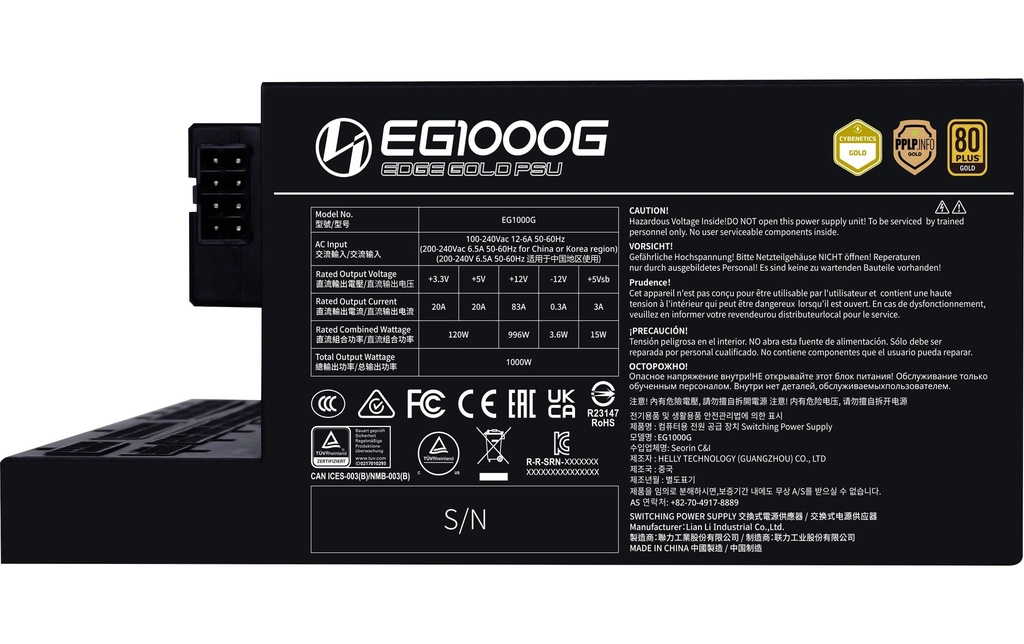 Netzteil Lian Li Edge 1000, ATX3.1-8