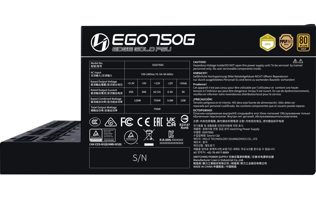 Netzteil Lian Li Edge 750, ATX3.1-3