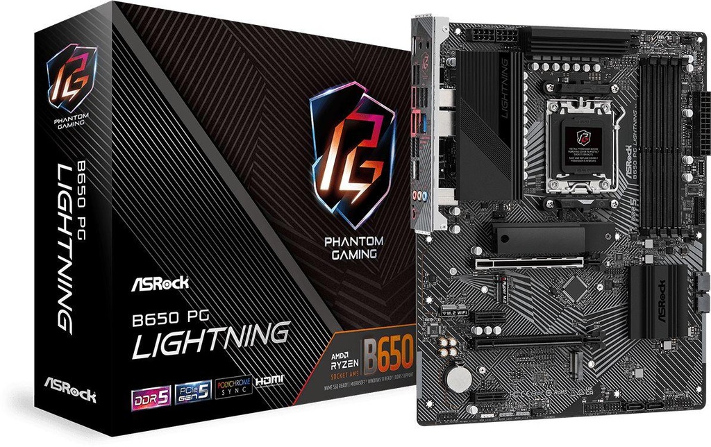 ASRock B650 PG LIGHTNING, ATX, AM5-0