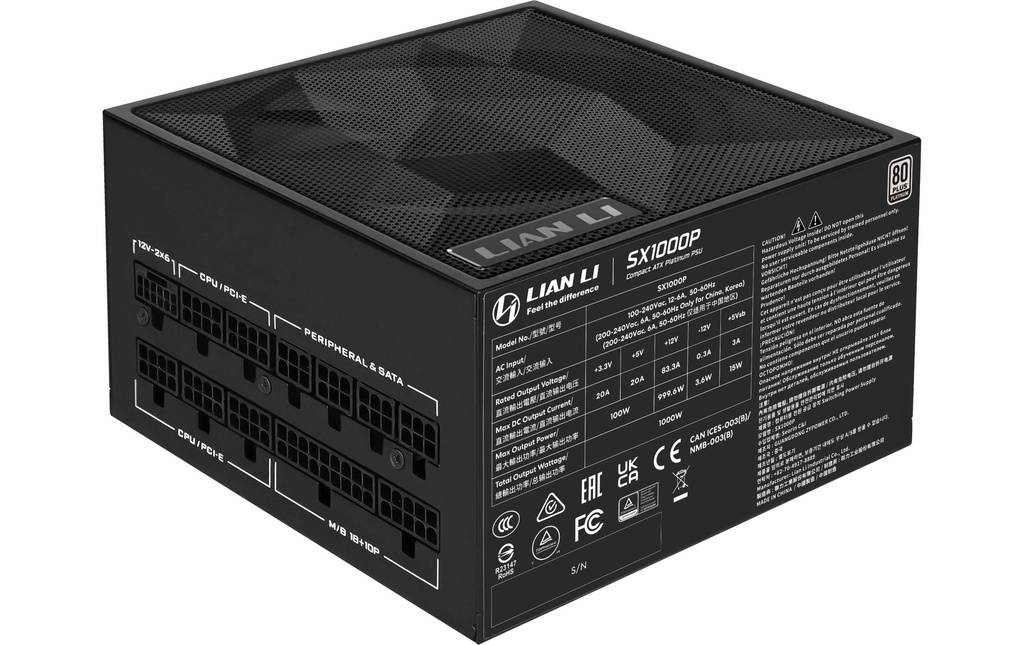 Netzteil Lian Li SX1000, ATX3.1-5