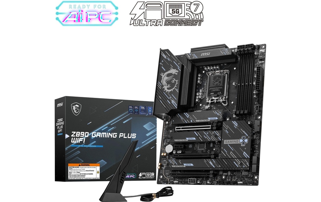 MSI Z890 GAMING PLUS WIFI, LGA1851, ATX-4