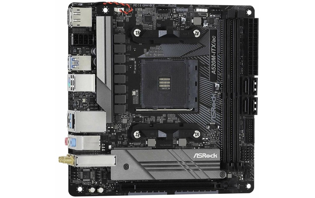 ASRock A520M-ITX/AC, mATX, AM4-6