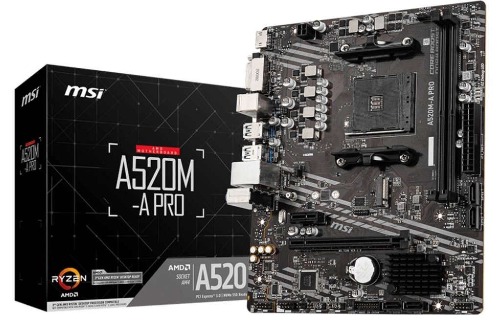 MSI A520M-A PRO, AM4, mATX-0