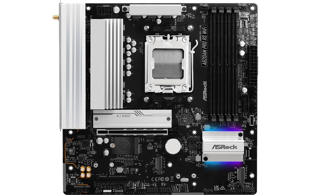 ASRock A620AM PRO RS WIFI, µATX, AM5-3