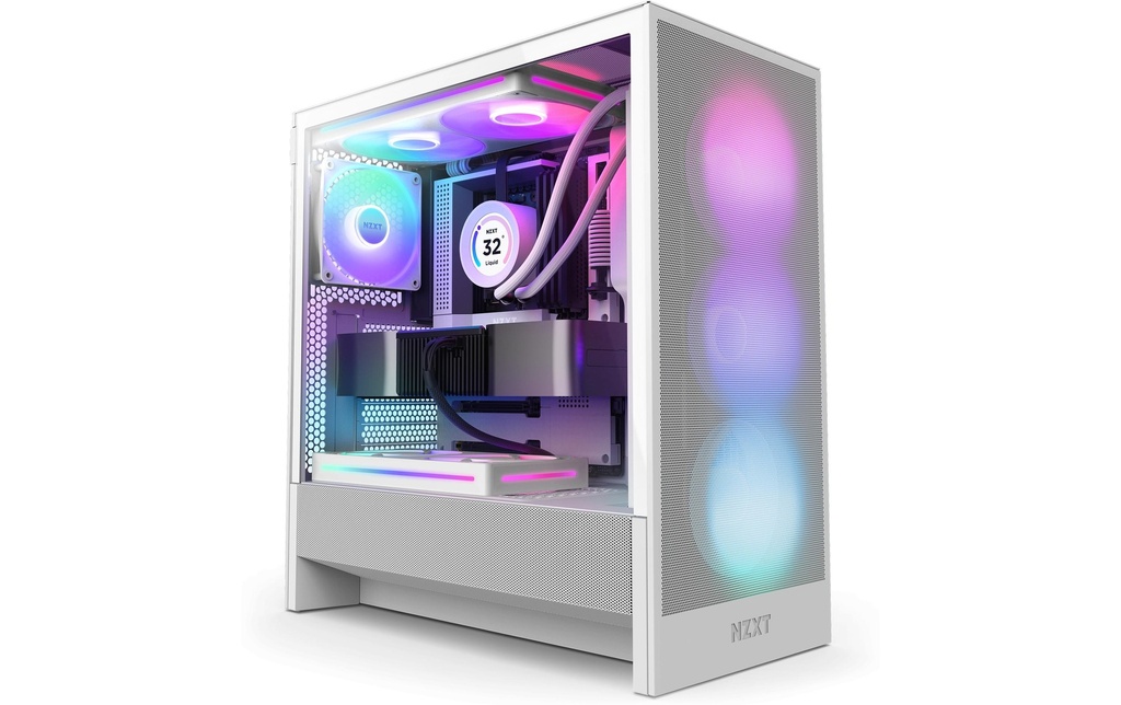 NZXT, PC-Gehäuse H5 Flow RGB Weiss-0