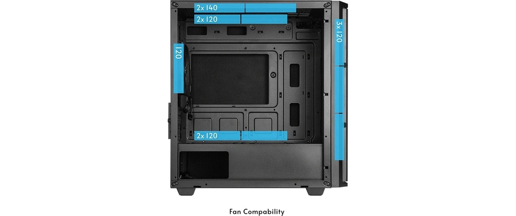 Chieftec mATX Gehäuse AZ-01B-OP, black-8