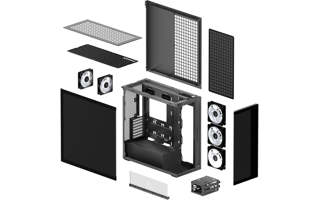 Arctic Cooling, PC-Gehäuse Xtender Black Mi-7