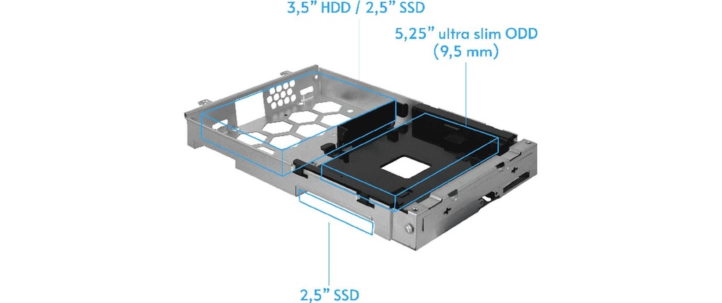 Chieftec m-ATX Gehäuse BE-10W-300, Weiss-4