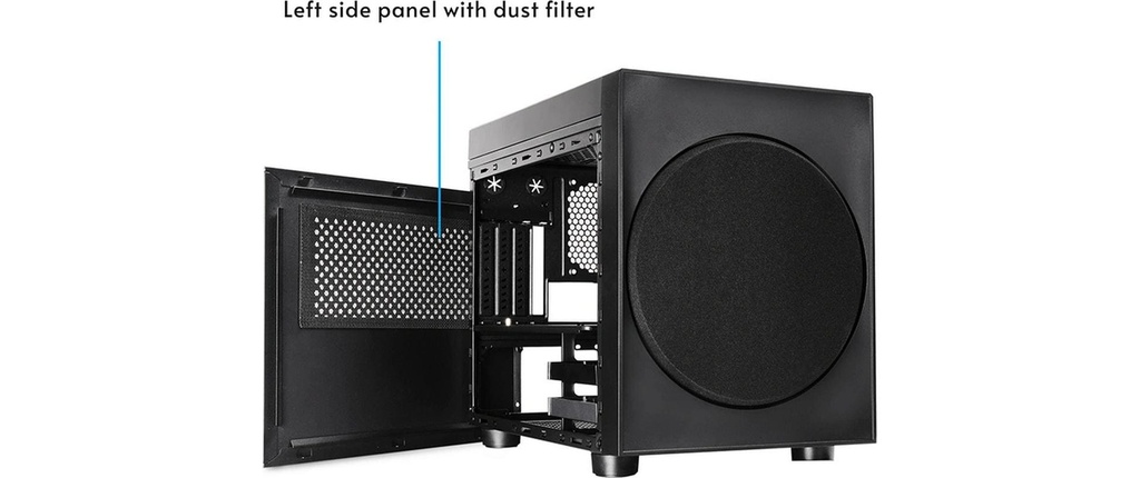 Chieftec Mini ITX cube CI-03B-OP, black-5