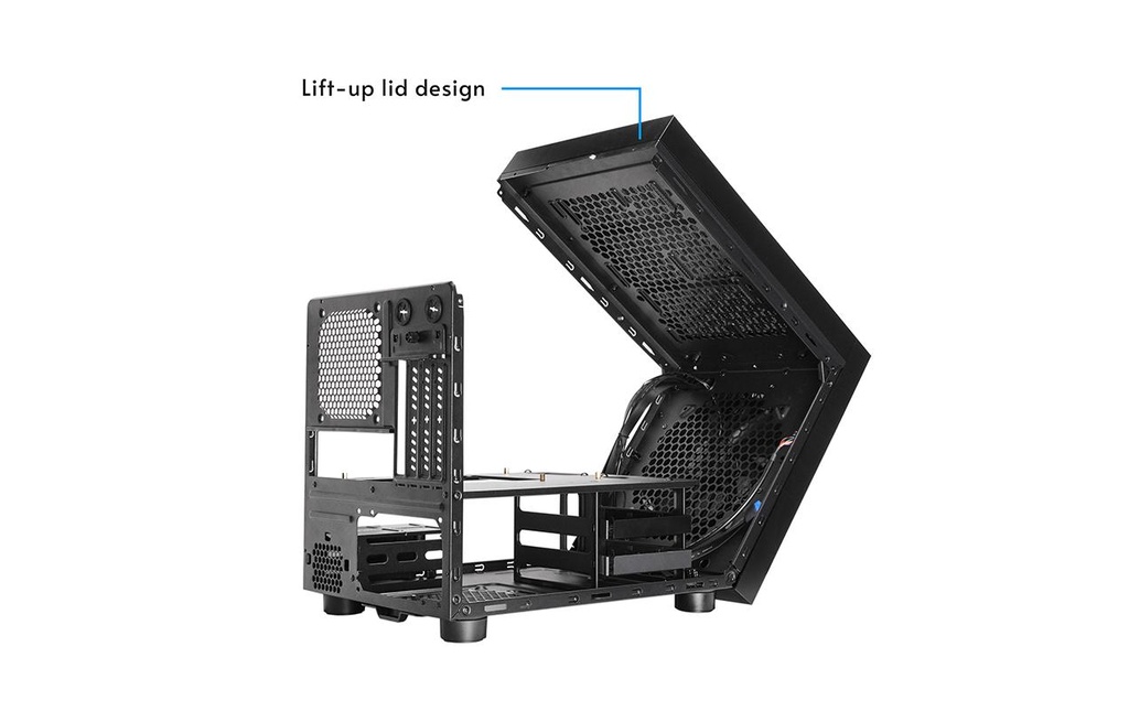 Chieftec Mini ITX cube CI-03B-OP, black-6