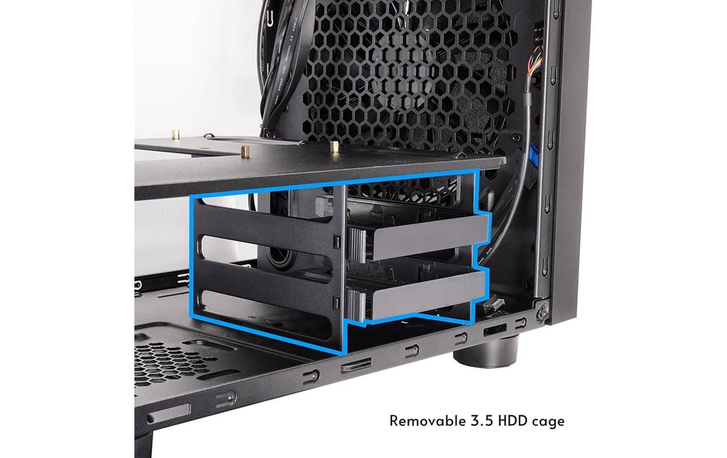 Chieftec Mini ITX cube CI-03B-OP, black-7