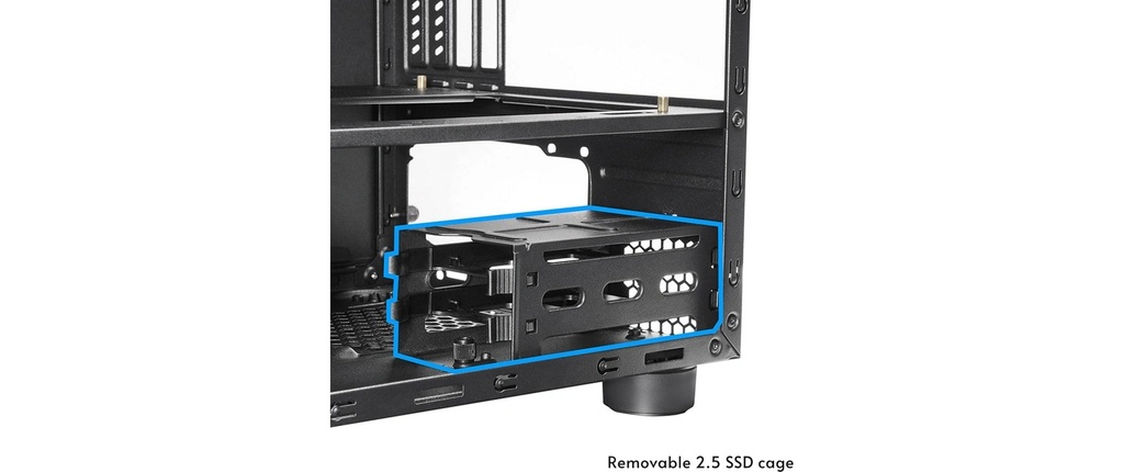 Chieftec Mini ITX cube CI-03B-OP, black-8