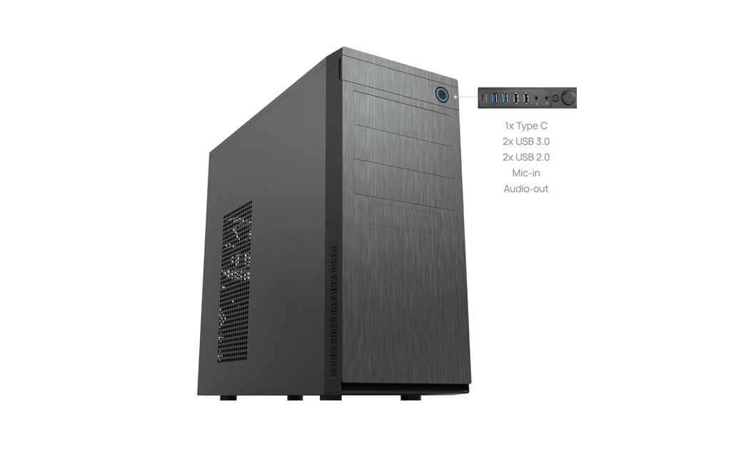 Chieftec Midi Tower HC-10B-OP, schwarz o.NT-7