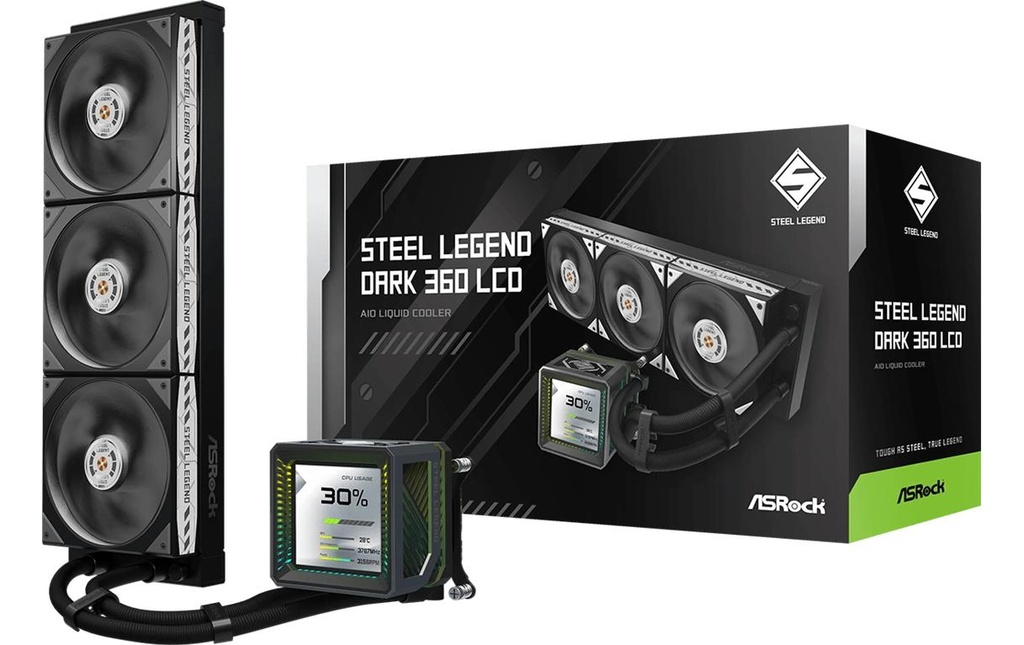 ASRock Steel Legend Dark 360 LCD-1