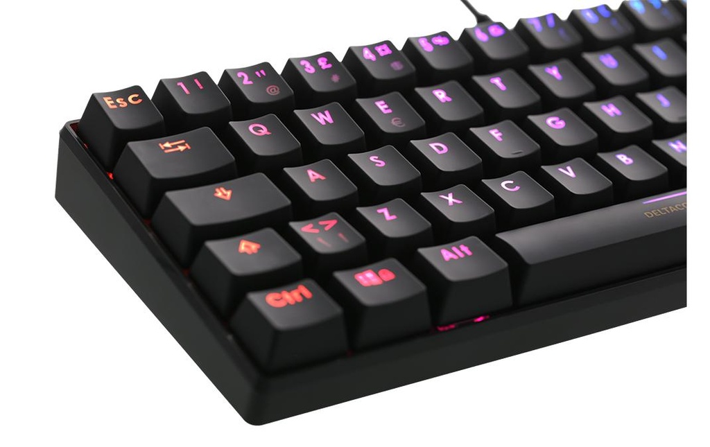Deltaco TKL Gaming Keyboard mech RGB, black-3