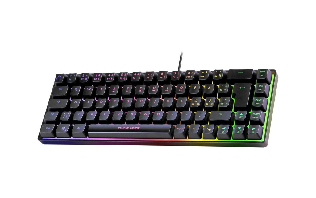 Deltaco TKL Gaming Keyboard memb RGB, black-1