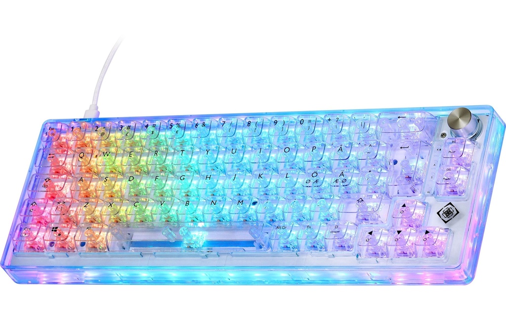 Deltaco TKL Gaming Keyboard mech RGB, trans-3