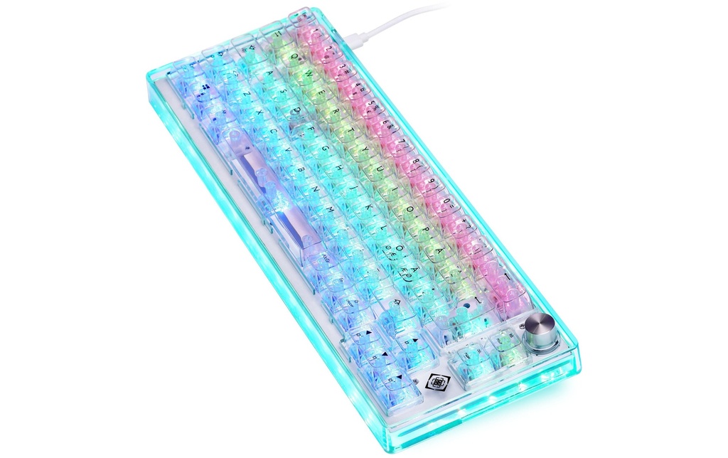Deltaco TKL Gaming Keyboard mech RGB, trans-4