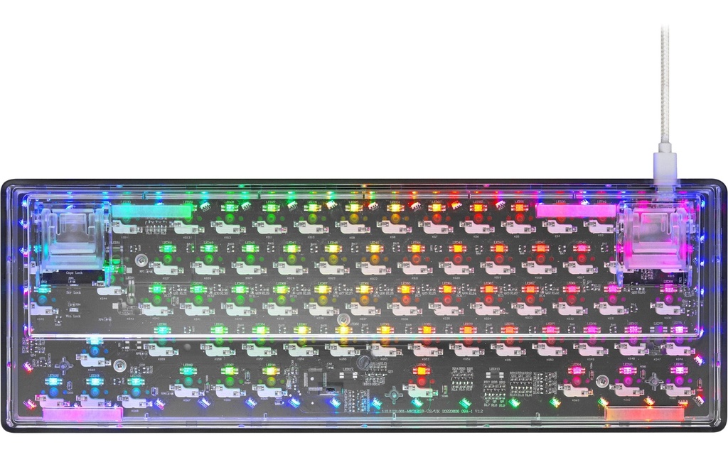Deltaco TKL Gaming Keyboard mech RGB, trans-5