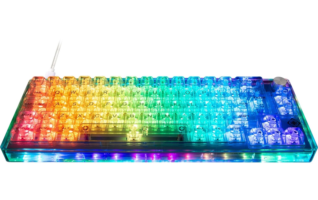 Deltaco TKL Gaming Keyboard mech RGB, trans-7