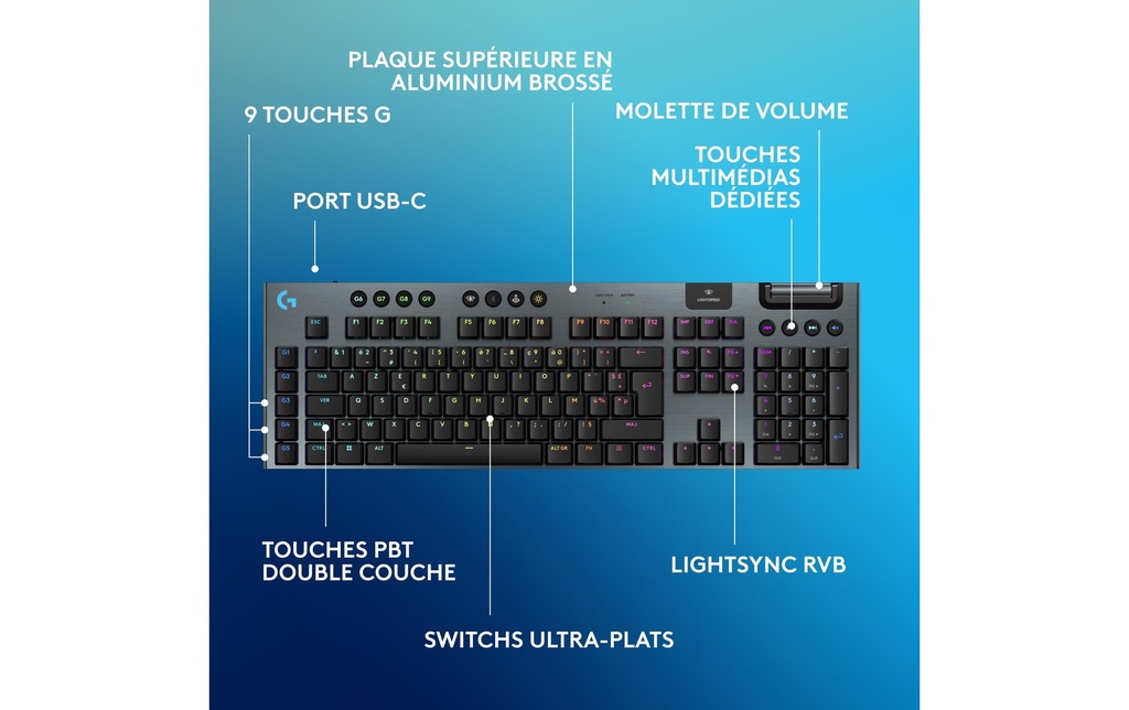 Logitech G915 X Lightspeed Gaming Keyboard-5
