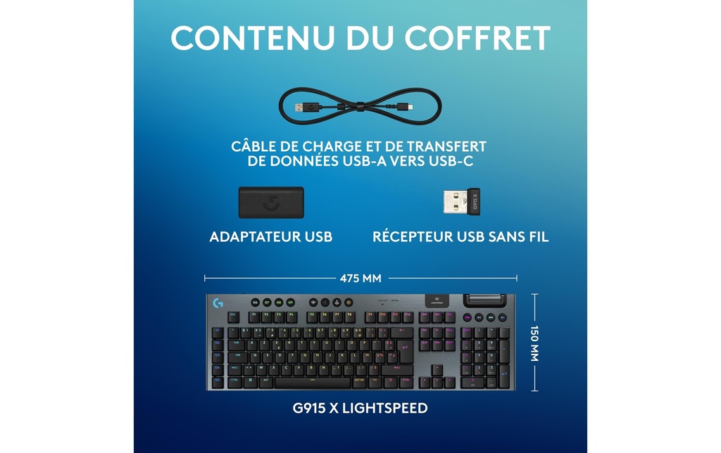 Logitech G915 X Lightspeed Gaming Keyboard-8