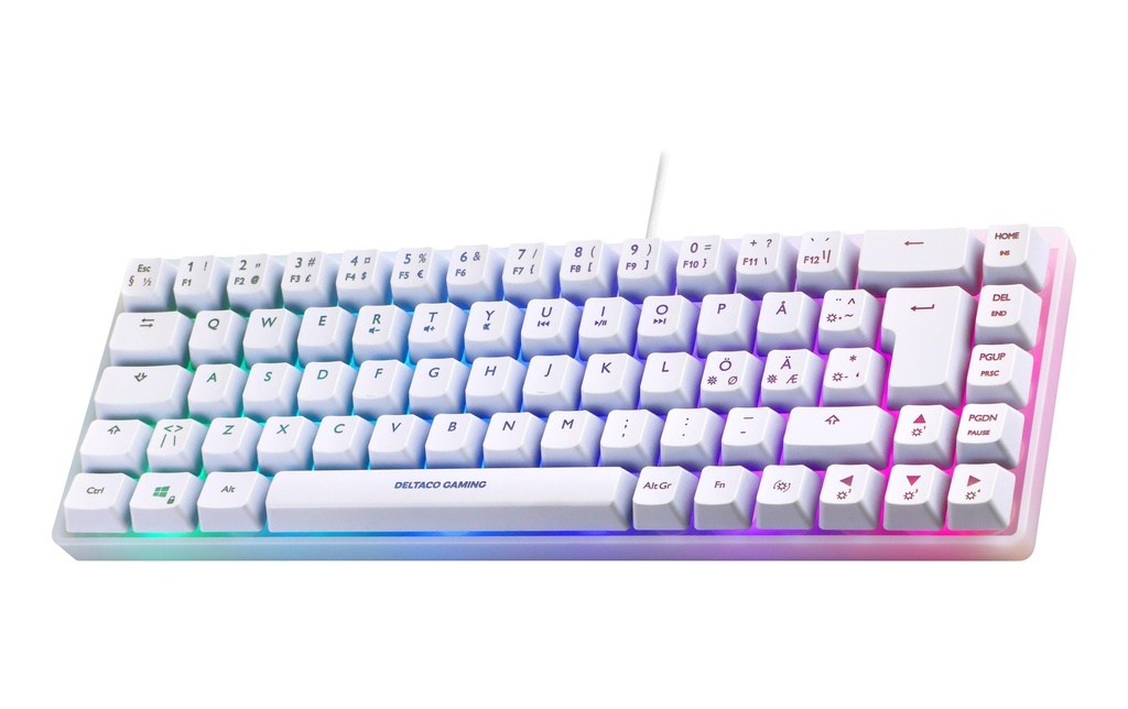 Deltaco GAM-158-W RGB, White-0