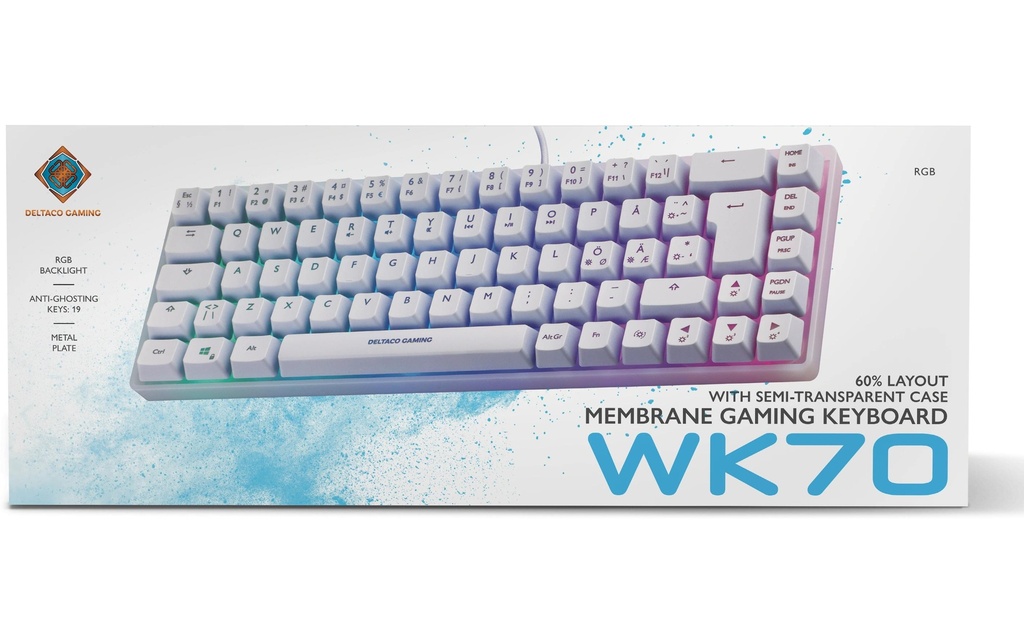 Deltaco GAM-158-W RGB, White-4