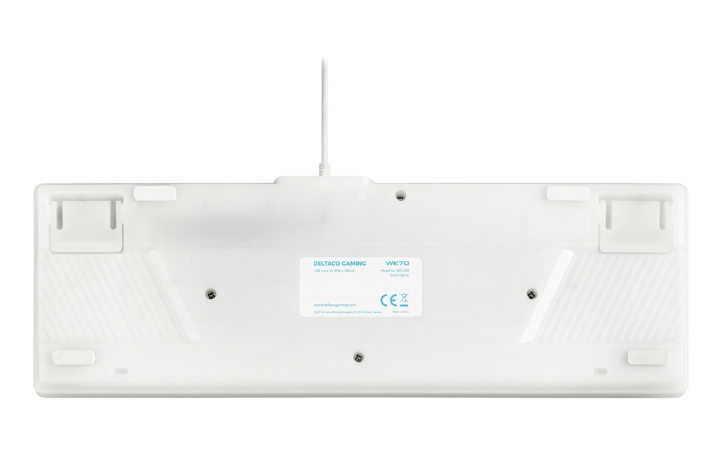 Deltaco GAM-158-W RGB, White-8
