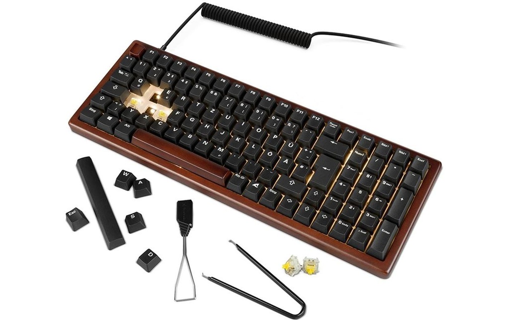 Sharkoon Skiller SGK50 S2 Wood PBT DE-1