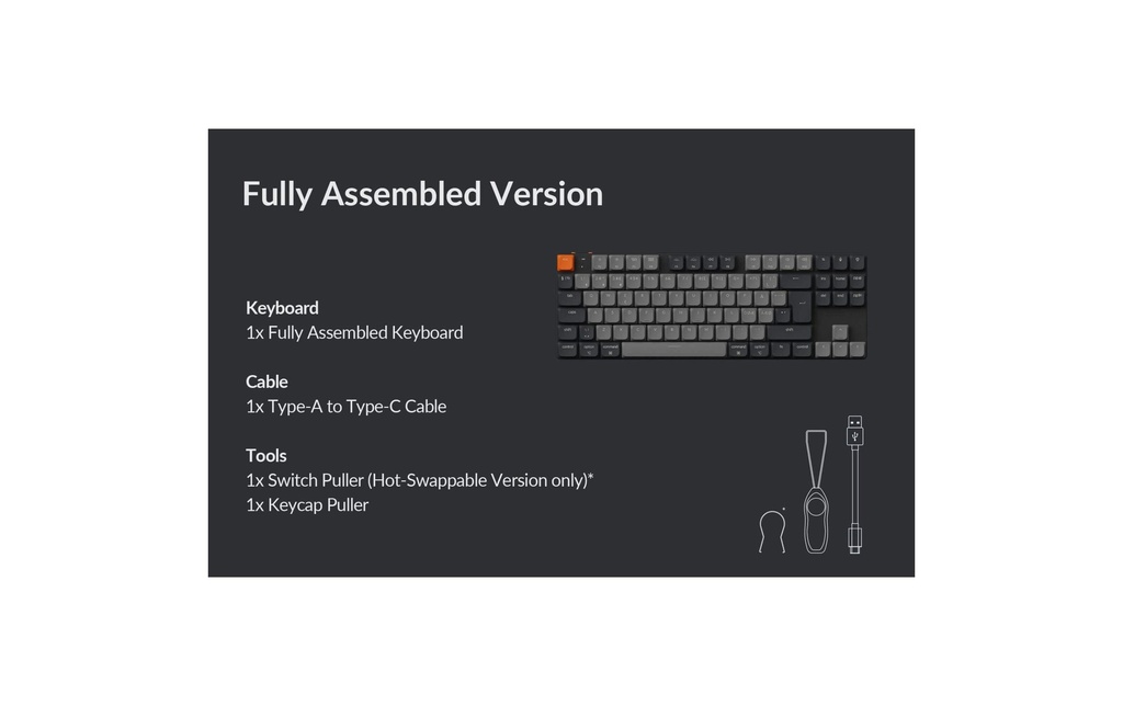 Keychron K1 QMK v6 Brown Switch, CH-7