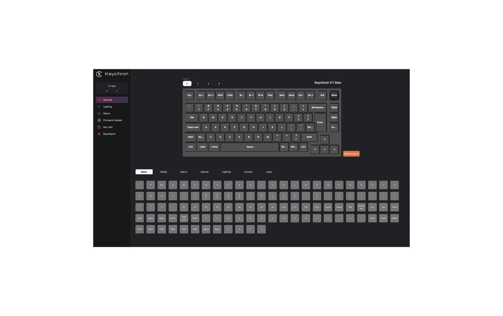 Keychron V1 Max Black Brown Switch, CH-8