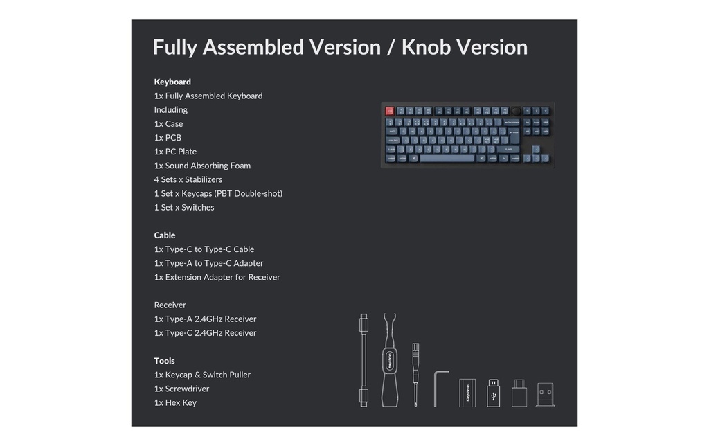 Keychron V3 Max Black Red Switch, CH-7