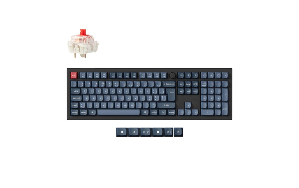 Keychron V6 Max Black Red Switch, CH-1
