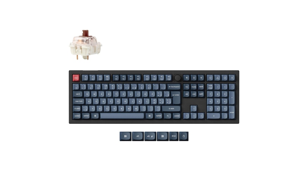 Keychron V6 Max Black Brown Switch, CH-1