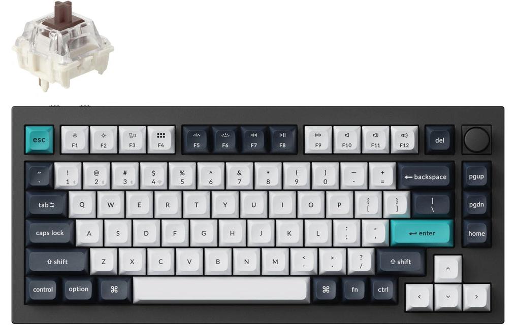 Keychron Q1 Max Black QMK Brown Switch, CH-1