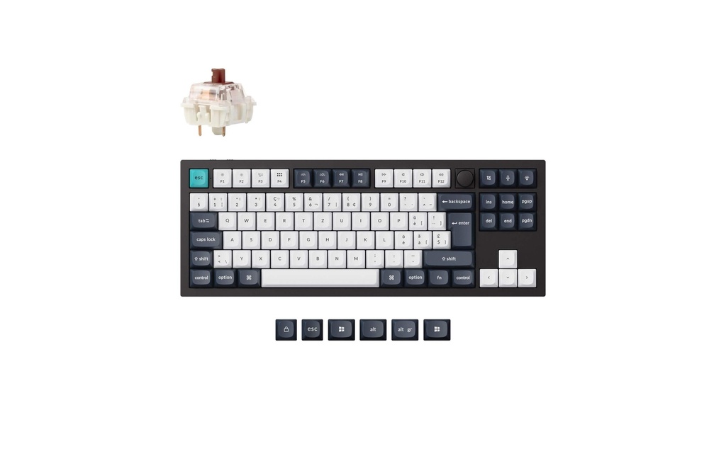 Keychron Q3 Max Black QMK Brown Switch, CH-1