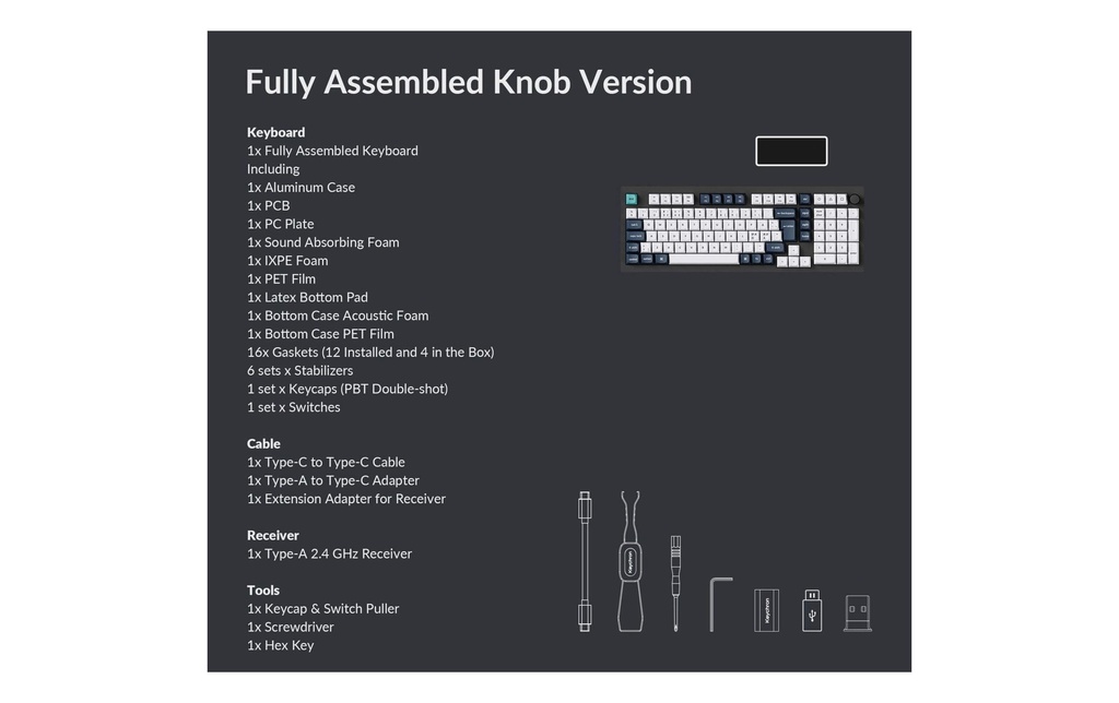 Keychron Q5 Max Black QMK Red Switch, CH-7