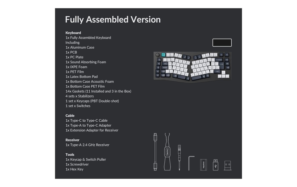 Keychron Q10 Max Black QMK Red Switch, CH-8