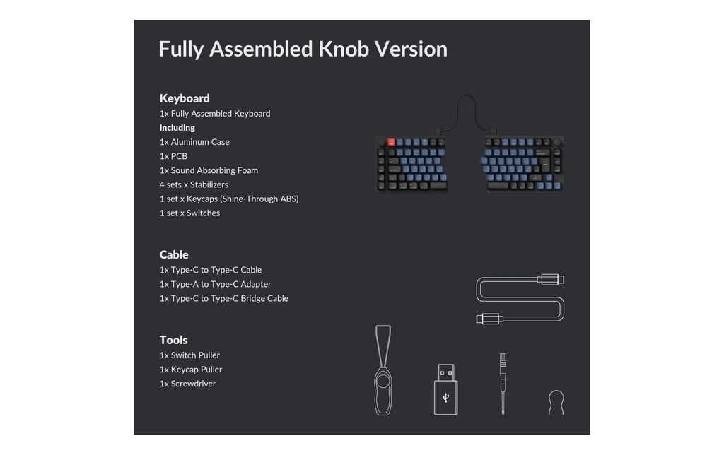 Keychron Q11 Black QMK Red Switch, CH-7