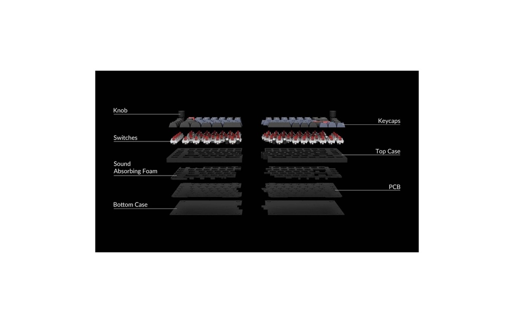 Keychron Q11 Black QMK Brown Switch, CH-8