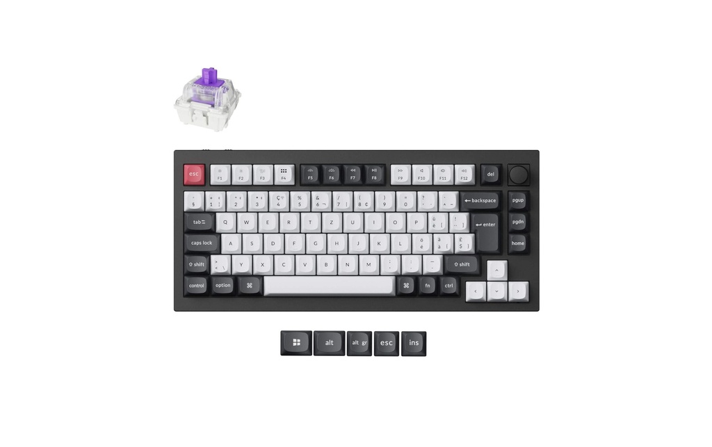 Q1 HE Carbon Black QMK Magnetic Switch, CH-1